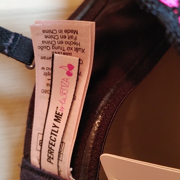 NWT BLACK MULTI FLORAL LA SENZA PERFECTLY ME PUSH UP BRA 34B - Picture 9 of 12